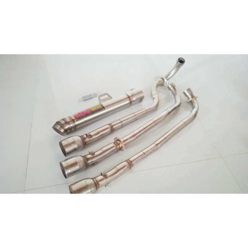 Pô KOU inox 304 Kèm cổ pô độ cho xe sirius jupiter taurus  axelo....