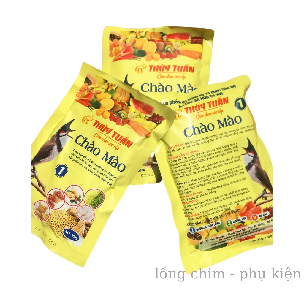 Cám chim chào mào Thúy Tuấn số 1 cao cấp 200gram - Cám chim Chào mào cao cấp số 1 giá rẻ chất lượng