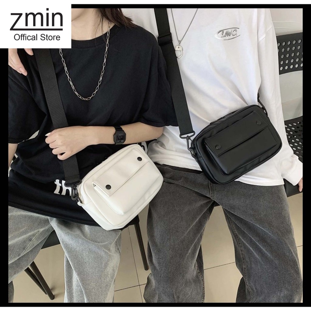 Túi đeo chéo da thời trang nam nữ unisex Zmin, chất liệu da cao cấp-T040