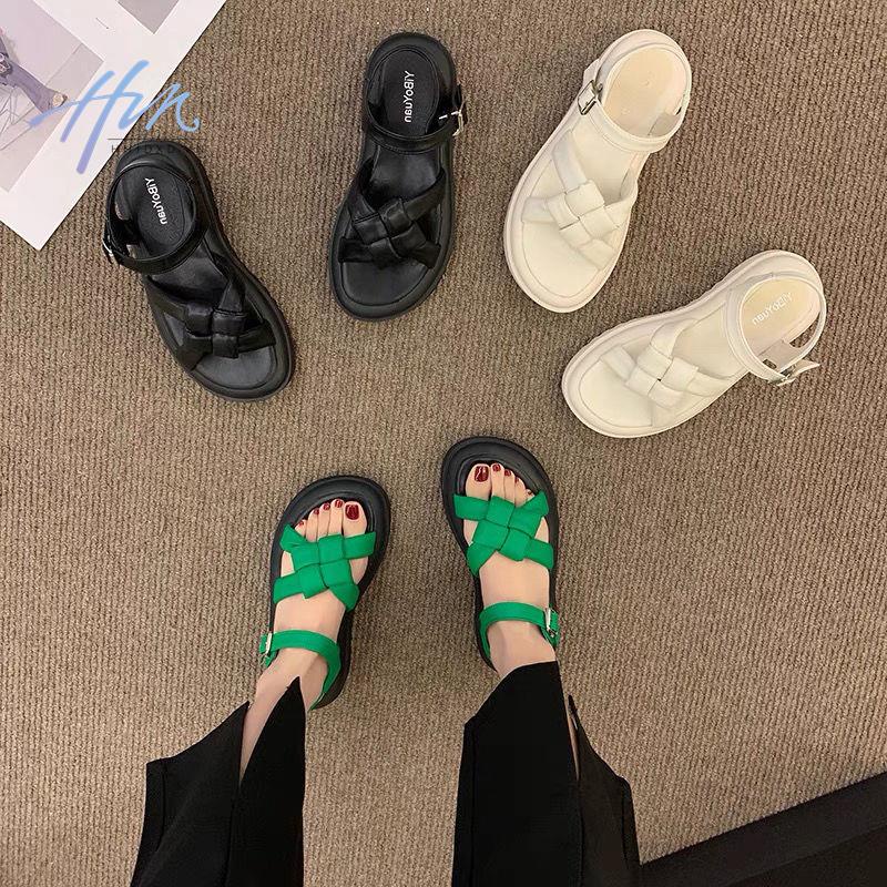 Giày Sandal Đế Dày Quai Chéo Thời Trang Mùa Hè 2022 Mới Dành Cho Nữ