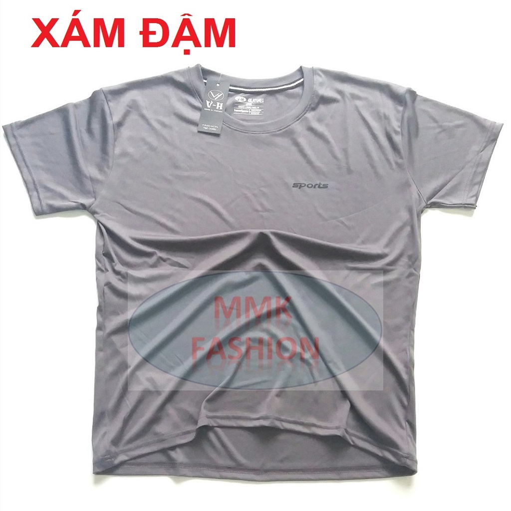 Áo thun nam thể thao, Áo thun nam tay ngắn, vải thun lạnh, co giãn 4 chiều, logo thể thao- Hàng VN (ẢNH THẬT)