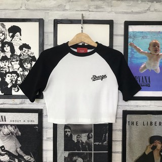 Áo Cặp Raglan STRANGER® Trắng - Đen