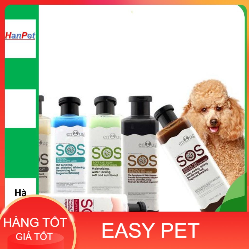 HN-Sữa Tắm SOS xanh dương - 530ml - cho chó mèo lông trắng (hanpet 366c)