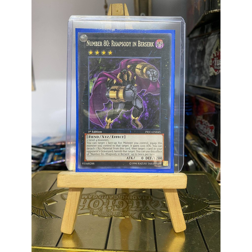 [ Dưa Hấu Yugioh ] Lá bài thẻ bài Number 80 Rhapsody in Berserk - Rare - Tặng bọc bài nhựa bảo quản