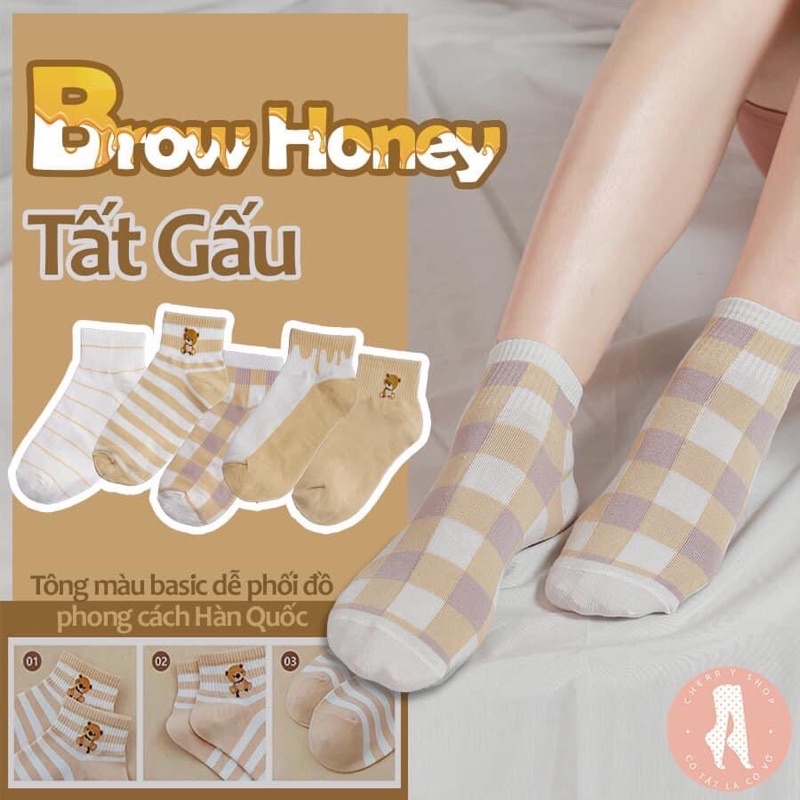 set 5 đôi vớ nữ phong cách Hàn Quốc