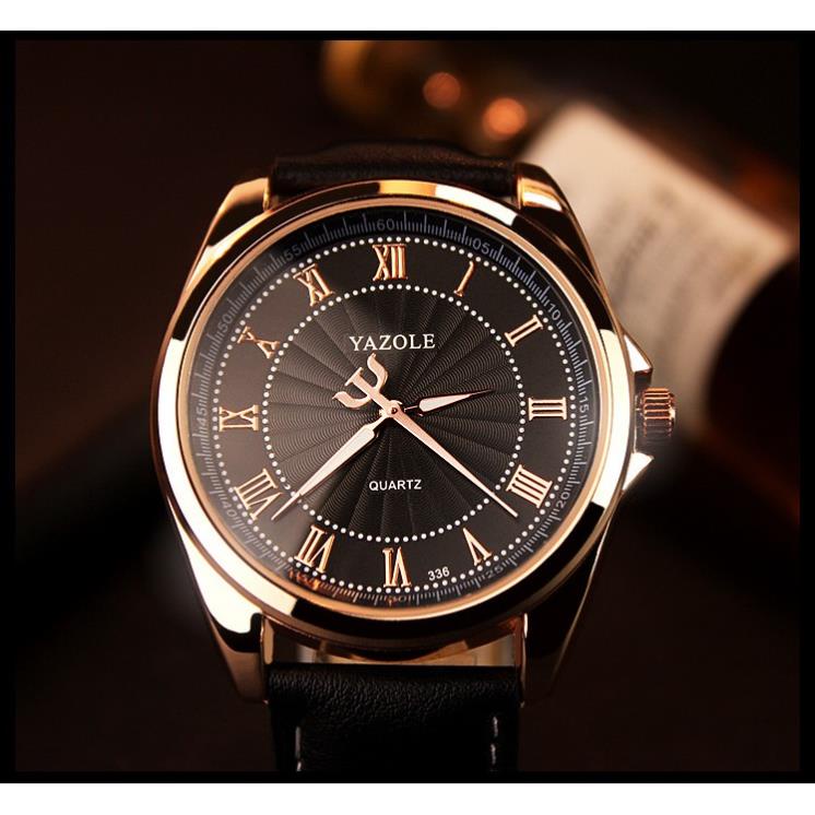 Đồng hồ nam Yazole 336 dây da thời trang cực chất (Vỏ bạc) . | BigBuy360 - bigbuy360.vn