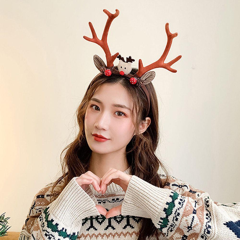 Băng Đô Cài Tóc Đính Bóng Lông Chống Trượt Phong Cách Hàn Quốc Cho Nữ