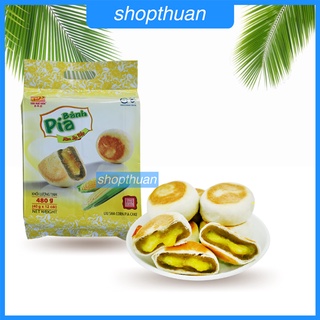 Bánh pía kim sa bắp đậu xanh 480gr ( 12 cái) - bánh pía mini