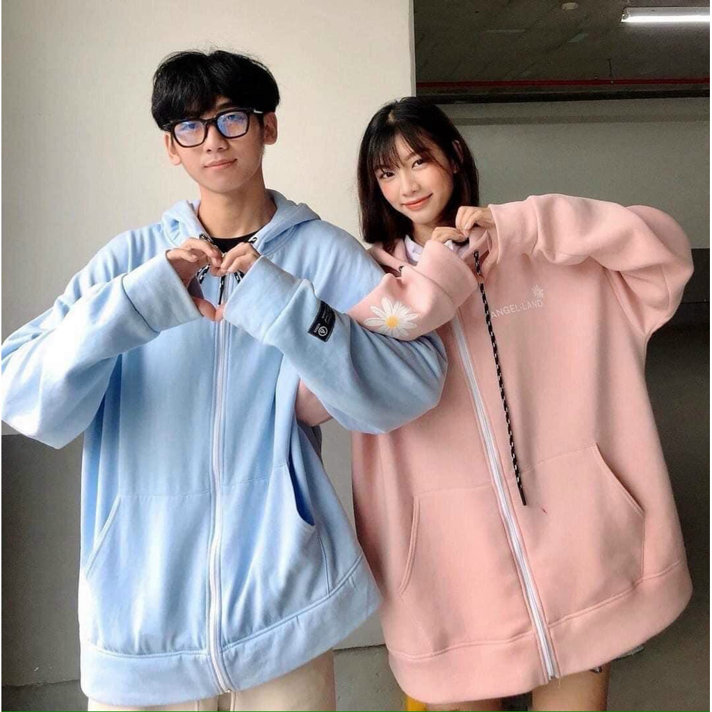Áo Khoác Có Nón Mũ Nữ Nam Unisex Chất Vải Nỉ Poly Angel-Land WKN057