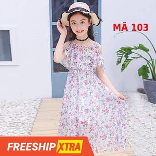 Đầm bé gái mùa hè voan hoa nhí mã 103