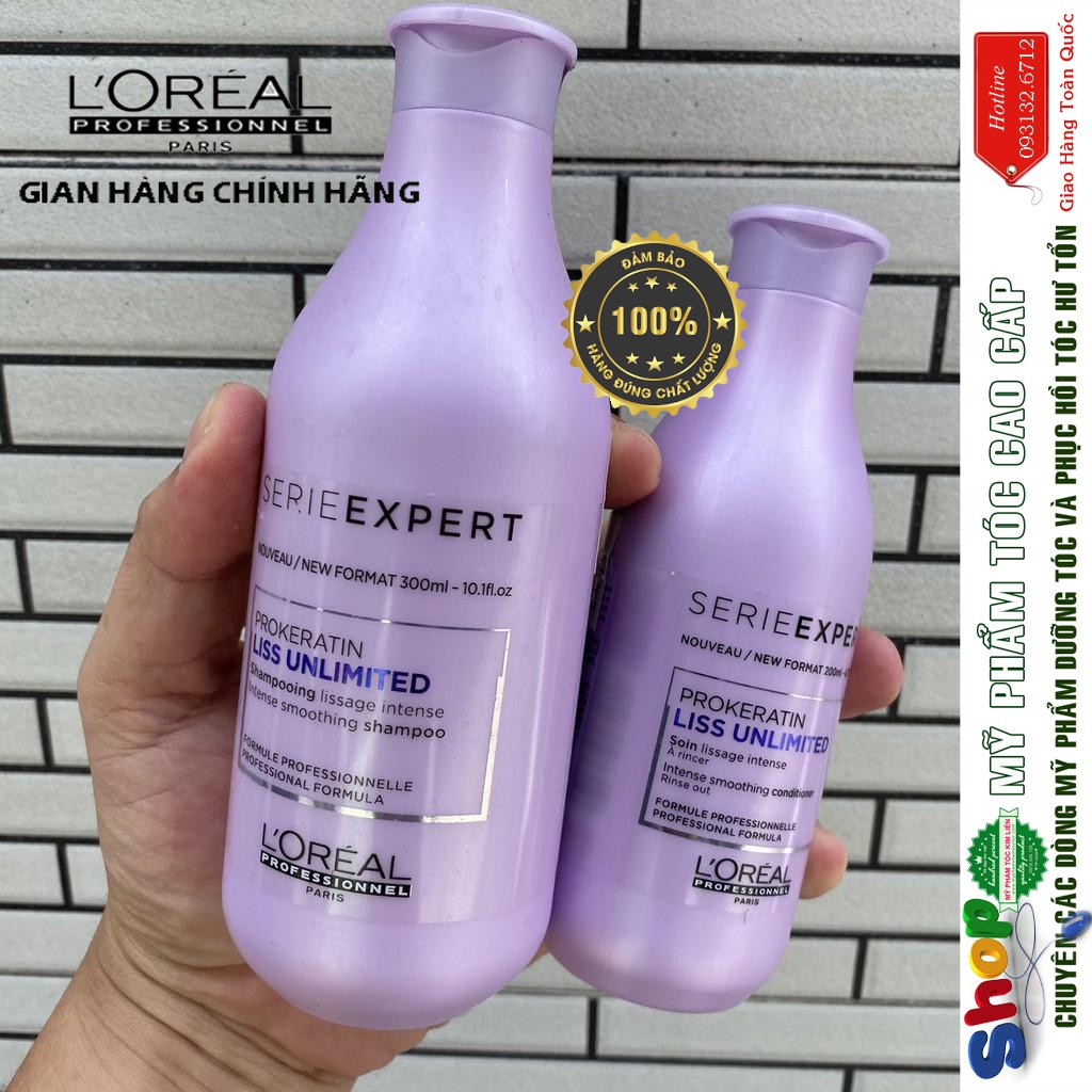 [L'oreal-chính hãng] Dầu xả dành cho tóc duỗi Liss Unlimited L'oréal Conditioner 200ml