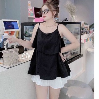Áo Kiểu 2 Dây Chất Lụa Dày Dặn Mềm Và Mát