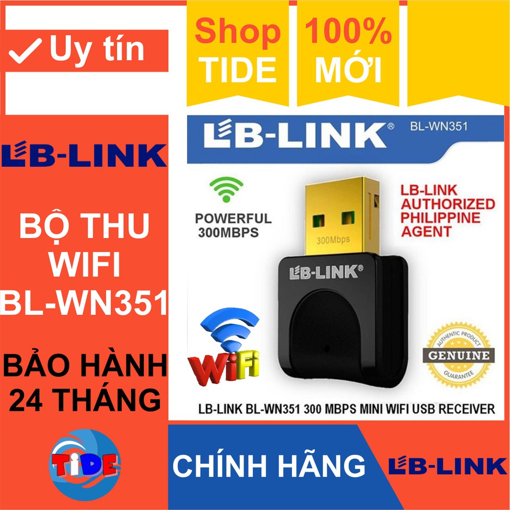 Bộ thu Wifi BL-WN351 Chính Hãng LB-Link – Bảo hành 24 tháng – Tốc độ truyền tải không dây 300Mbps