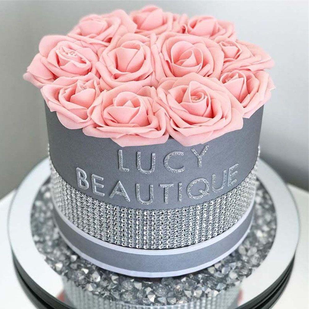 KUNHEV Set 25 Bông Hoa Hồng Giả Bằng Xốp 8cm Nhiều Màu Sắc Trang Trí Sổ Tay