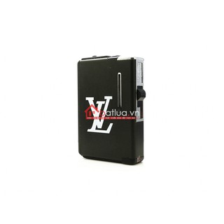 [HCM] -  Hộp đựng thuốc lá đa năng LV kiêm lửa khè đen tuyền 