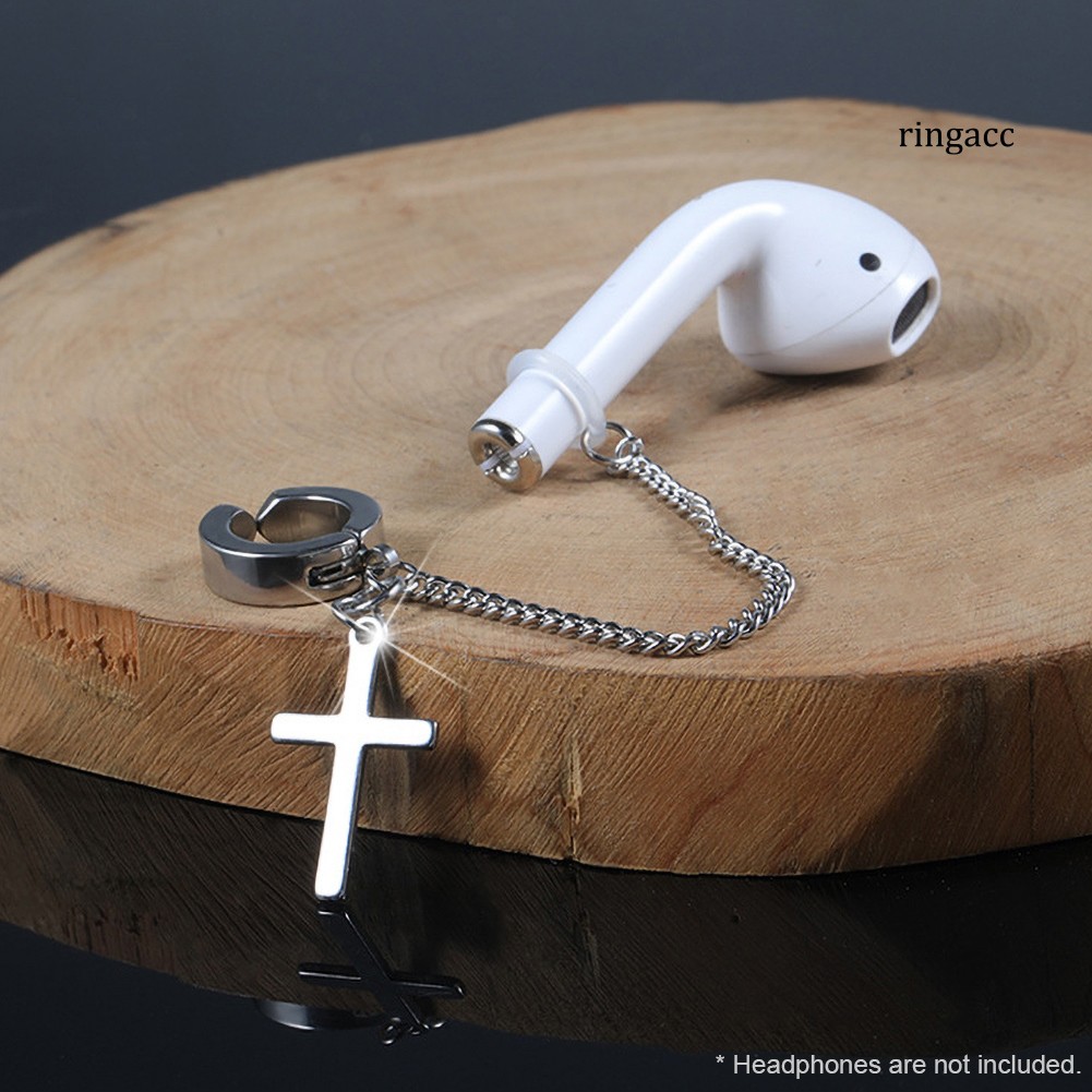 Phụ kiện dây mắt xích bằng thép titanium gắn cho tai nghe nhét tai không dây