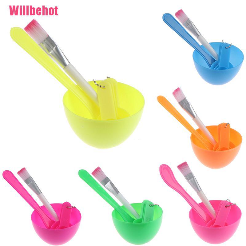 [Hàng mới về] 4 Dụng cụ trộn mặt nạ đắp mặt có tô và muỗng kèm que trộn tiện dụng