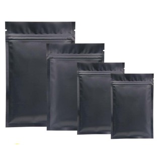 Set 100 Túi Zip Màu Đen Nhám Có Thể Tái Sử Dụng