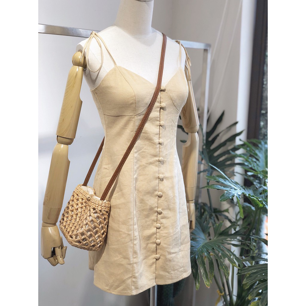 Đầm hai dây nút bọc CAMILA DRESS | BigBuy360 - bigbuy360.vn