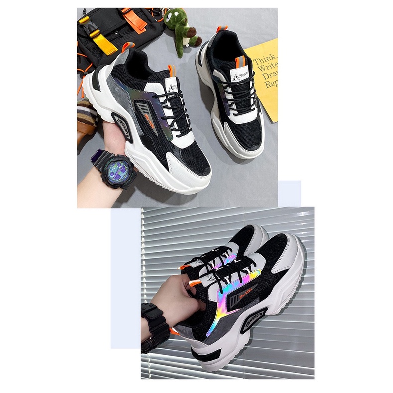 Giày nam sneaker Đế Độn NewPibu Phản Quang Mẫu Mới hót 2022