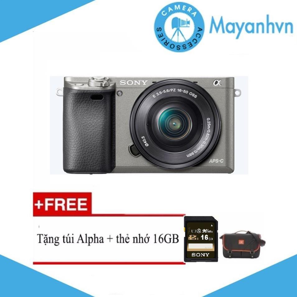 Máy ảnh Sony A6000 + Ống kính 16-50mm F/3.5-5.6 OSS (4 màu - Hàng chính hãng-tặng túi Sony, thẻ nhớ 16GB)