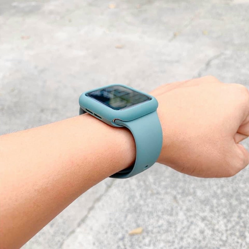 Ốp Apple Watch Silicone Mềm Màu Pine Green