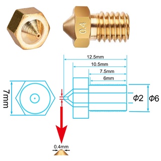 Đầu in 3D E3D V6 1.75mm 3D Printer Nozzles