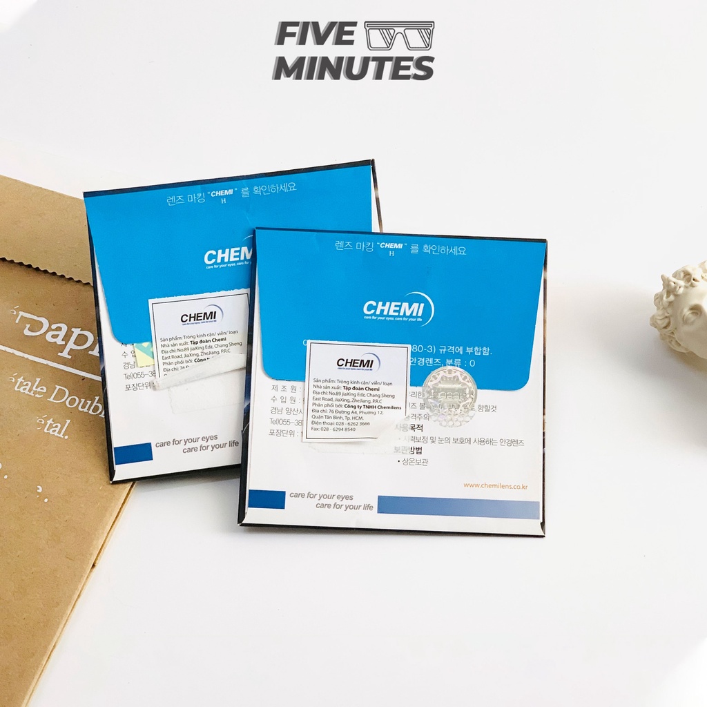Tròng kính mắt cận Chemi X- Driver Lớp váng dầu tím trước và sau Chống chói chống lóa khi lái xe - Chiết suất 1.60