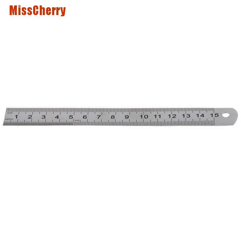 Thước đo thẳng 2 mặt bằng thép không gỉ 15cm 6 inch