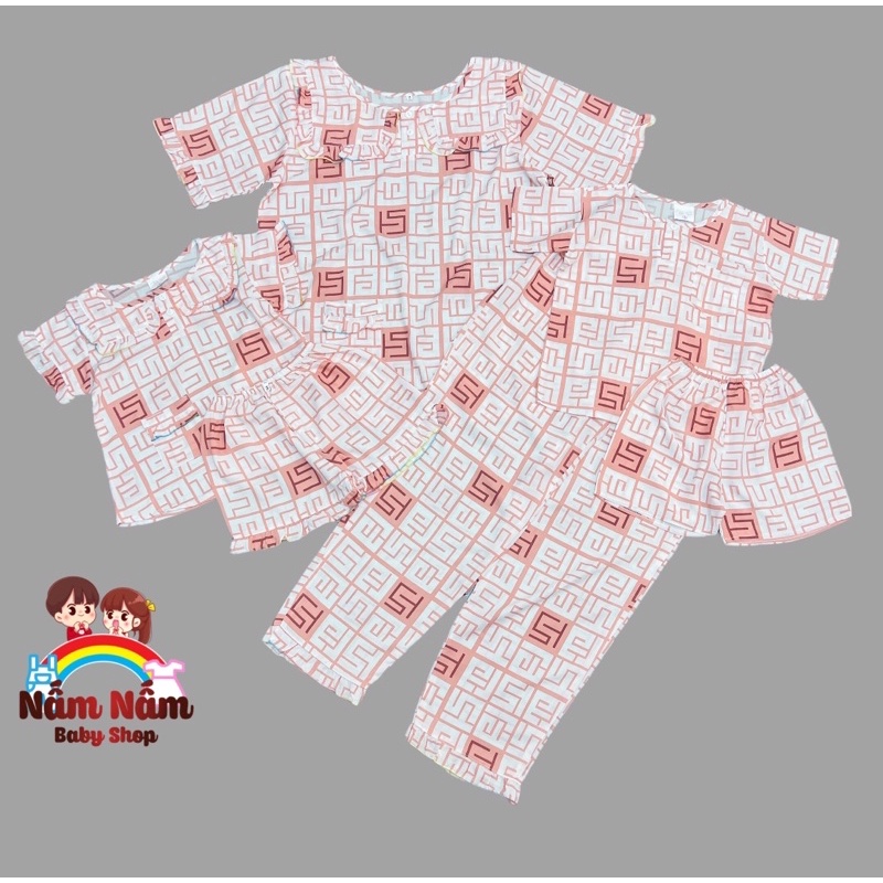 Set đồ đôi mẹ, bé trai, bé gái chất lanh