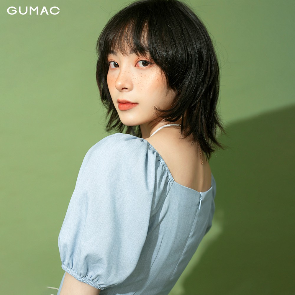 Đầm thun nữ nhún ngực GUMAC cổ vuông dễ thương đủ màu đủ size DB148 | BigBuy360 - bigbuy360.vn