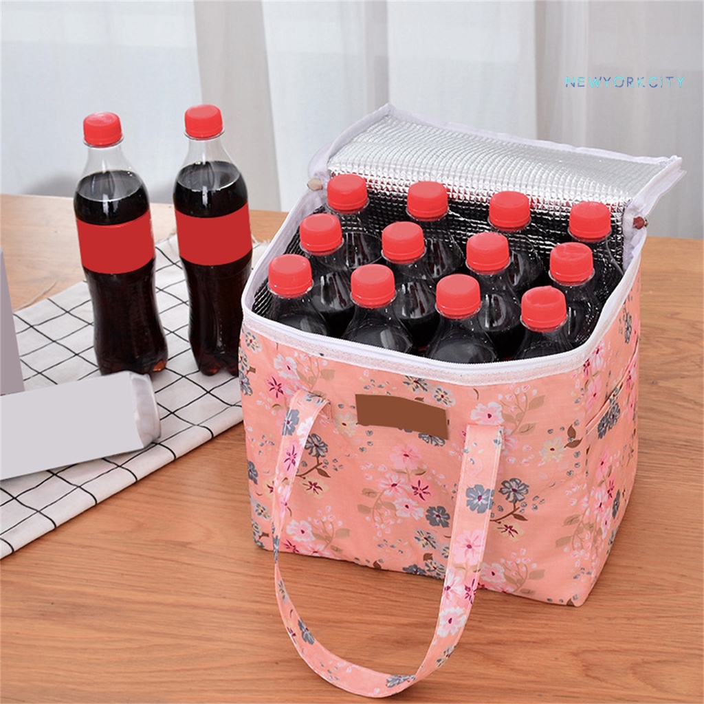 Túi Giữ Nhiệt Đựng Hộp Cơm Trưa Bằng Polyester Cỡ Lớn Tiện Dụng Mang Theo Cắm Trại