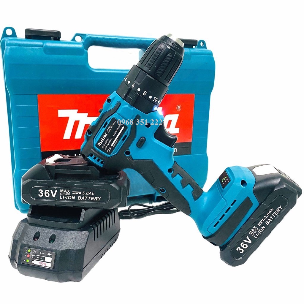 Máy Khoan Pin MAKITA 36V  Động Cơ Không Chổi Than, đầu auto lock 10mm