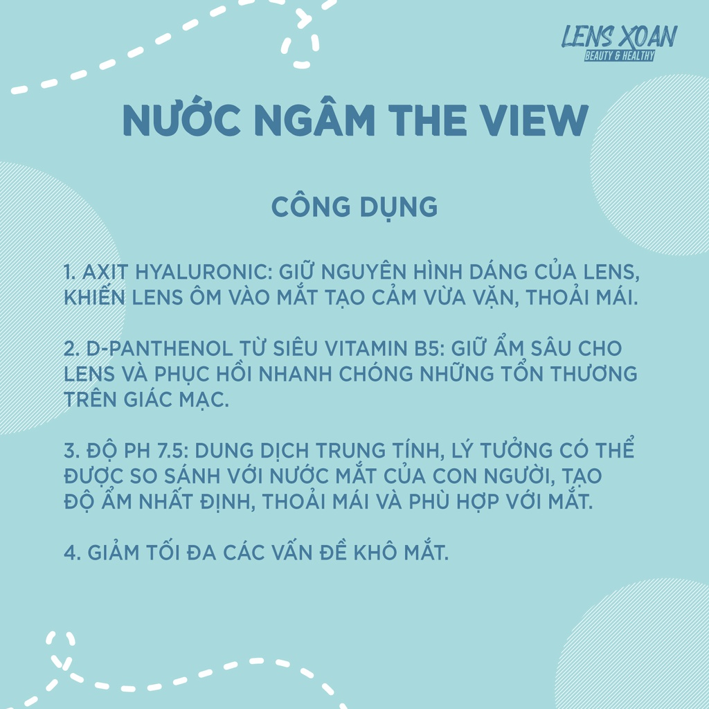 NƯỚC NGÂM LENS THE VIEW ( KOREA): DUNG DỊCH VỆ SINH VÀ BẢO QUẢN KÍNH ÁP TRÒNG | LENS XOẮN