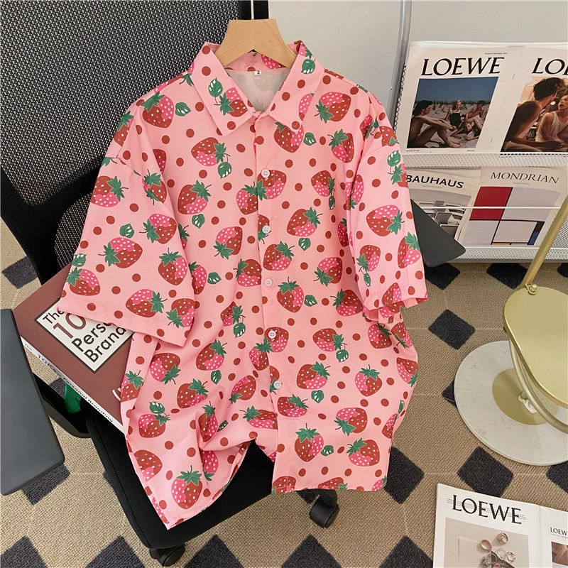 Áo Thun Ngắn Tay In Họa Tiết Hoạt Hình Phong Cách Hip Hop Hàn Quốc