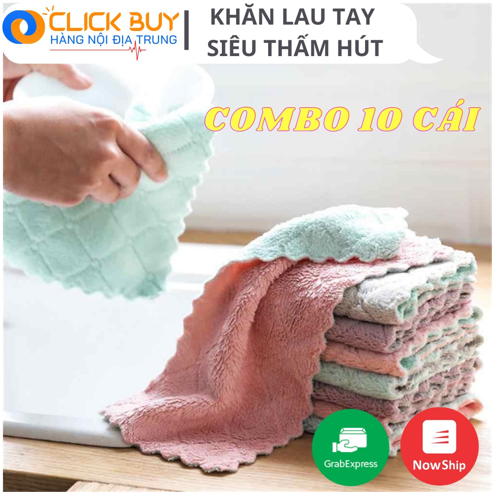 Khăn lau tay nhà bếp đa năng FREESHIP Khăn lau bếp siêu thấm hút (24*15cm)