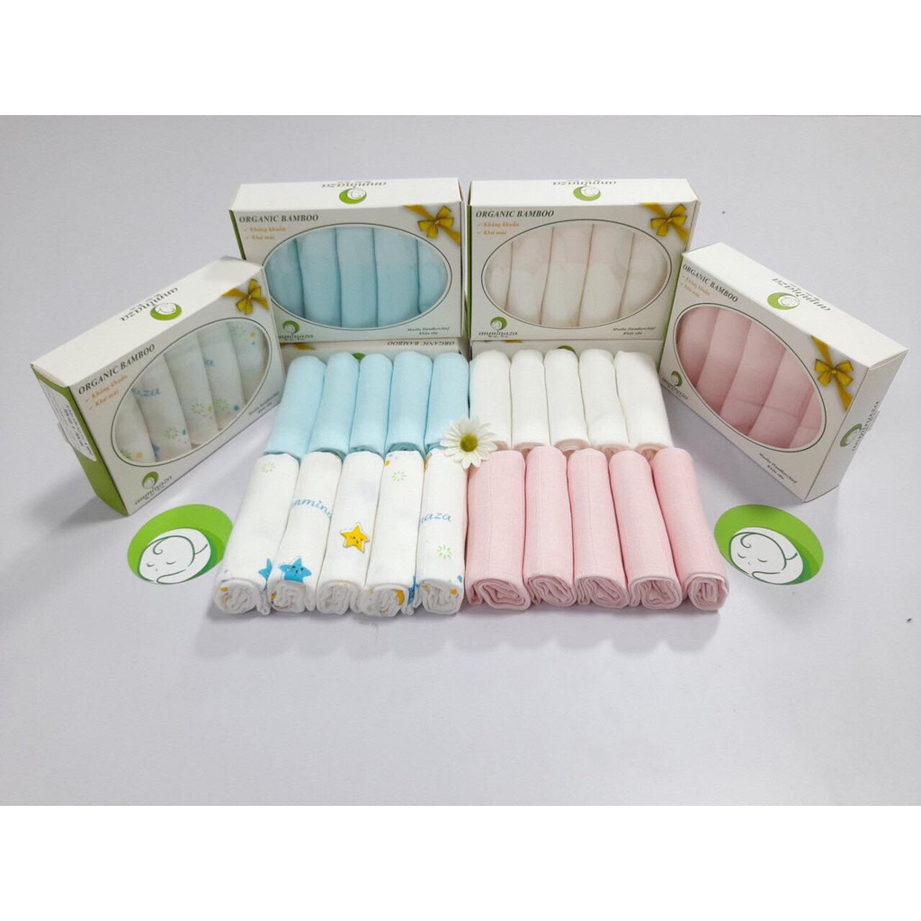 Hộp khăn sữa sợi tre trẻ em Anminaza