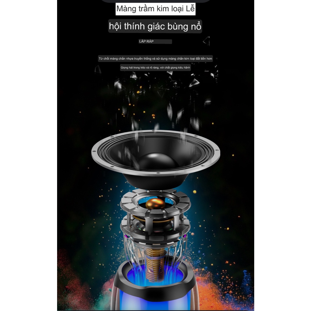 CHÍNH HÃNG  Loa bluetooth WEKOM.E REMAX cao cấp để bàn tích hợp đèn LED 11 hiệu ứng ánh sáng D31