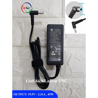 ║ Sạc Laptop HP 19.5V 2.31A (45W) chân kim nhỏ 4.5mm x 3.0mm chính hãng - tặng kèm dây nguồn ║