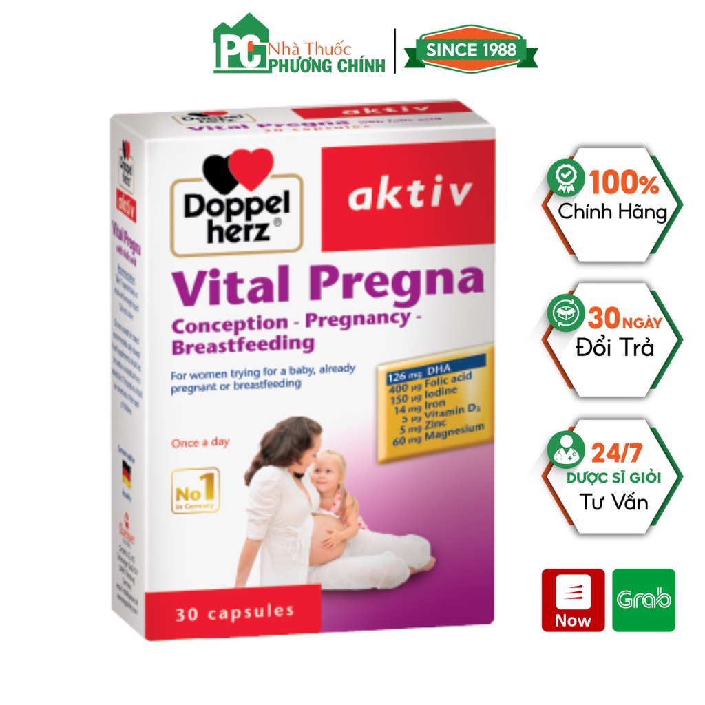 Vitamin Tổng Hợp Cho Bà Bầu Vital Pregna Doppelherz - Bổ Sung Vitamin & Khoáng Chất Cho Mẹ Bầu Và Sau Sinh