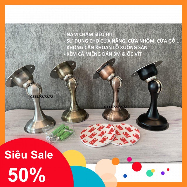 Giá sỉ tốt-combo 2 bộ Chặn cửa chống va đập, chặn cửa siêu hít, hít cửa - chuyên cho cửa nặng, to, giữ chắc