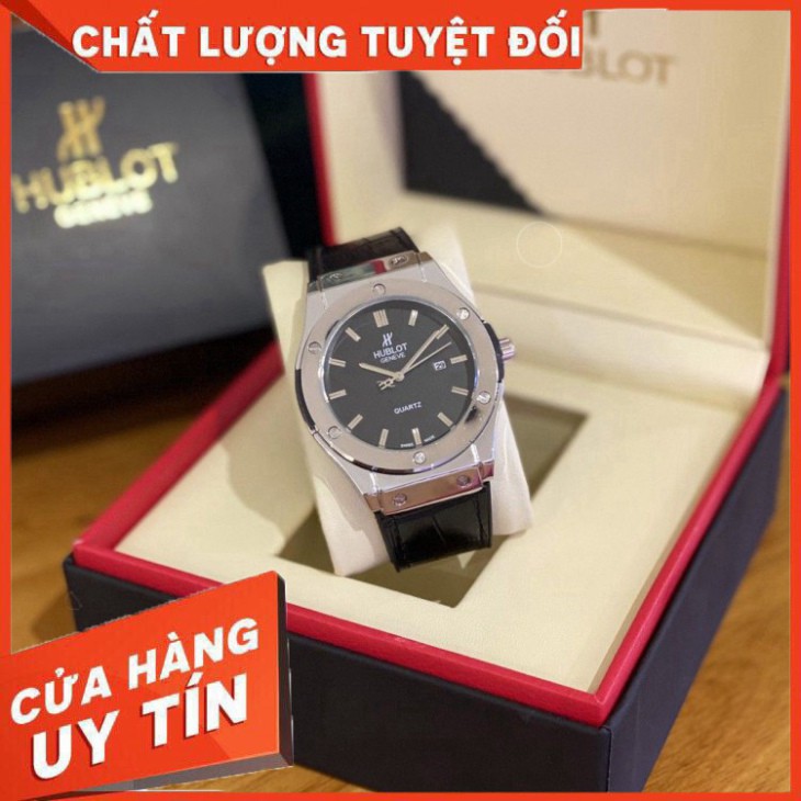 (Hublot.viền trơn)  Đồng hồ nam Hublot - nam size 42mm - hàng đẹp fullbox - Bảo hành 12 tháng