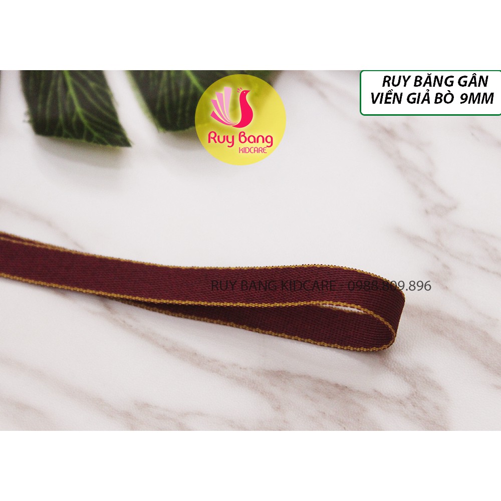 Ruy băng gân viền giả bò HQ 9mm