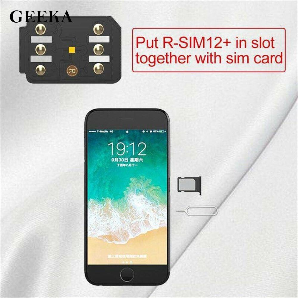 Giắc Chuyển Đổi Nano 2018 Risim 12 + R-sim Cho Iphone X / 8 / 7 / 6 / 6s 4g Lte Ios 10 11