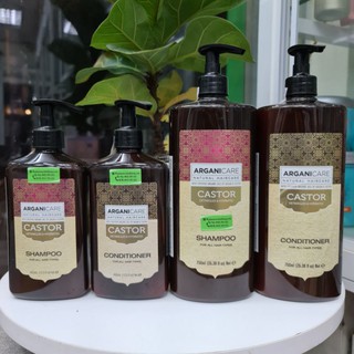 DẦU GỘI XẢ CASTOR ARGANICARE PHỤC HỒI, CHỐNG RỤNG 400ML - 750ML