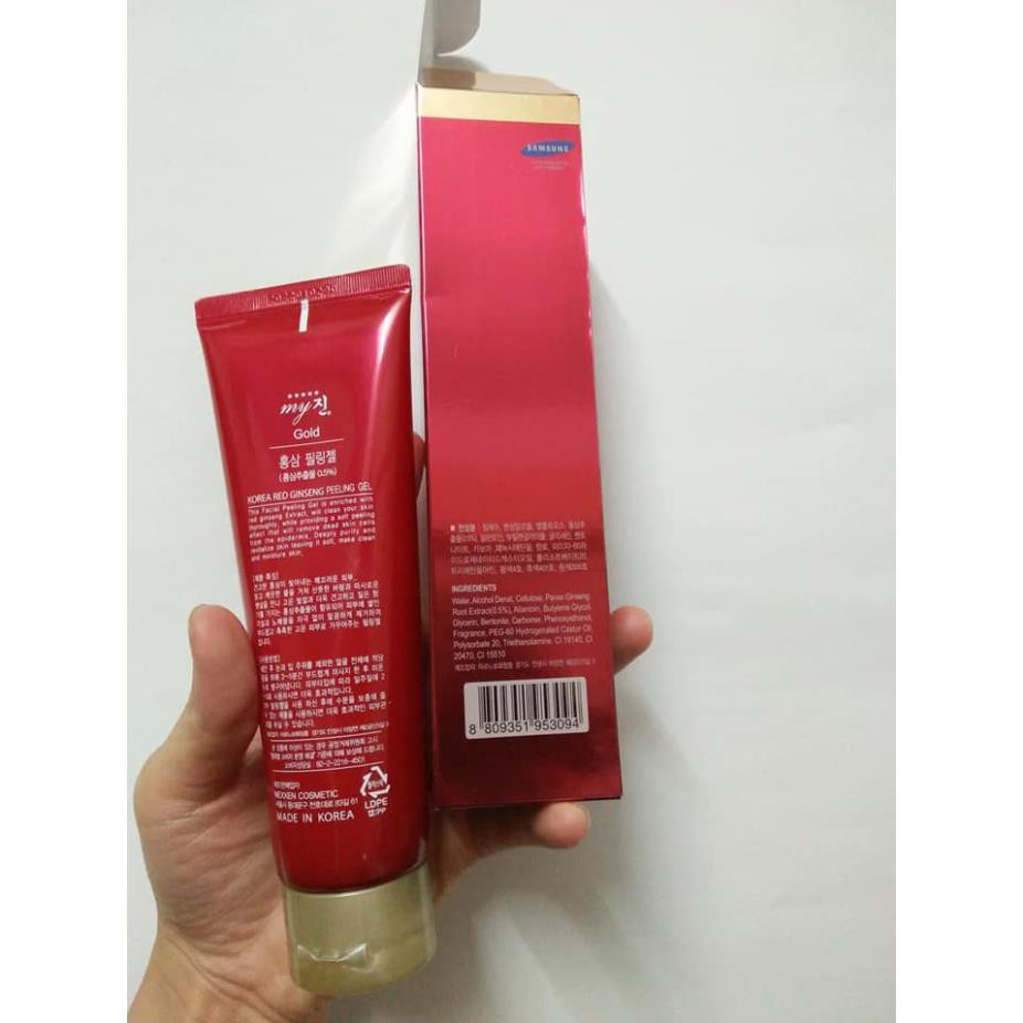 Hàng Hàn- Tẩy tế bào chết sâm đỏ My Gold 130 ml-korea red Ginseng peeling gel.