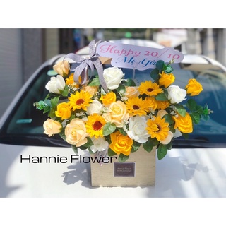 [Hannie Flower] Lẵng Hoa Hồng Sáp Mix Baby