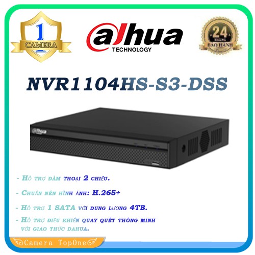 Đầu ghi hình camera IP 4 kênh DAHUA NVR1104HS-S3-DSS