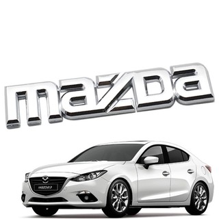 Tem Logo Chữ Nổi MAZDA Dán Đuôi Xe 14.2*2.5CM