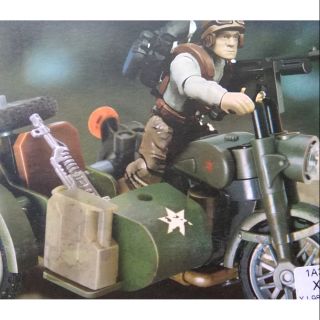 Lego mô tô quân đội-  mô tô lính đột phá- vủ khí quân sự